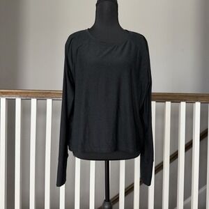 Beyond Yoga Featherweight Daydreamer Pullover Long Sleeve Shirt L Darkest Night
